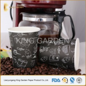 ECO friendly pla coated composable single wall hot paper cup
