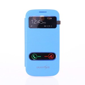 Samsung Galaxy S3 Hülle mit Fenster Case Cover blau