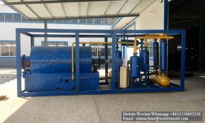 Small waste tire to oil pyrolysis plant which is easy to move and operate