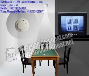 XF caméra détecteur de fumée de dos de voir les marques sur le dos de cartes à jouer