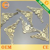 Laser cut flat decorative metal plate for boxes