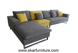 Canapé gris et jaune moderne divan divan YX289 coupe