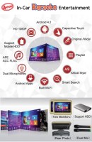 High definition stereo touch screen car monitor for rear seat passenger entertain with...