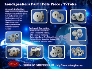High quality Neodymium U YOKE Speakers part made in Taiwan
