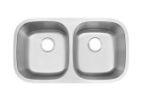 Classic 50/50 Undermount Stainless Steel Drawn Kitchen Sink, SS-3218