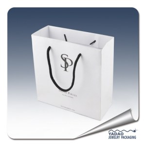 Custom paper shopping bag for gift and jewelry packaging