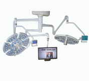 Lampe chirurgicale à double tête JQ-LED0707 avec caméra et éclairage LCD180,000lux + 18...