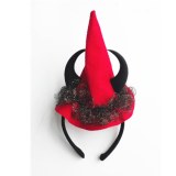 Halloween red Ox horn head hoop