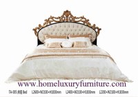 Style de luxe royal TA-005 de l'Italie de fournisseur de lit en bois solide de lit de...
