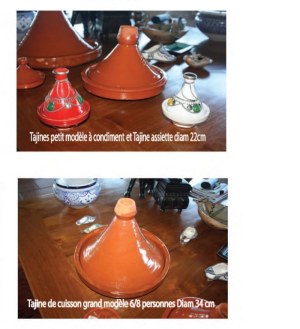 Lot Tajines de Cuisson Terre cuite Émaillée