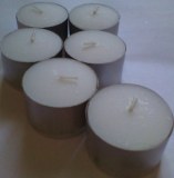 White Unscented Tea Light Candles Long Burning Hours