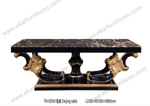 Large dining set for sale, Carved solid wood dining table 6 chairs set