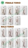 Plastic female torso 1/2,3/4,with head,without head mannequin torso