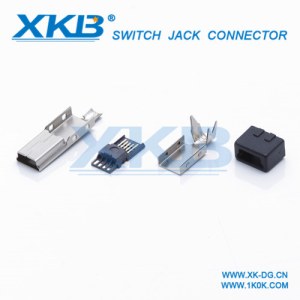 Mini male three piece Mini wire male head