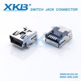 Mini usb female base 5p mini usb saddle board