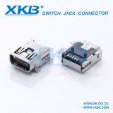 Mini usb female straight line mini USB connector