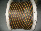 One colored strands of wire rope