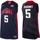 USA 2012 Olympic Dream Team Ten 5 Kavin Durant Blue Basketball Jersey