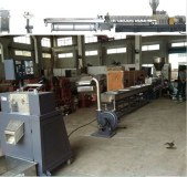 Water strand pelletizing system for twin screw extruder