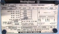 Westinghouse Transformer