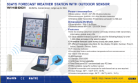 5DAYS FORECAST WEATHER STATION WITH OUTDOOR SENSOR WH2001