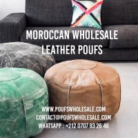 Pouf Pouf Pouf de luxe en cuir