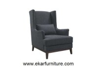 Chaise moderne fauteuil à oreilles en cuir noir meubles YX025