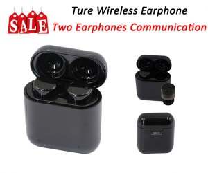 Support de communication True Earphone-deux écouteurs