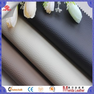 Classical design embossed litchi leather fabric for sofa