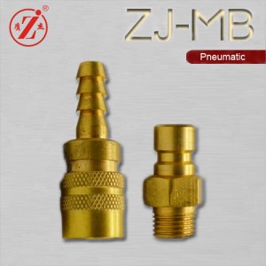 Brass straight through injection machine mold quick coupling