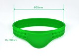 Double Groove Half Round RFID Silicone Wristband (Φ55mm, Product model:ZT-CH-GJ042)