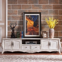 White antique styled furniture design wooden tv table M-1033