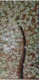 Art glass mosaic hand-cut pattern