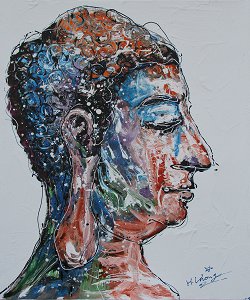 New Design Buddha Canvas Oil Painting Abstract Wall Art